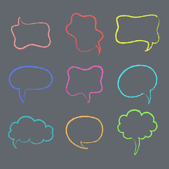 Cartoon set of speach bubbles.