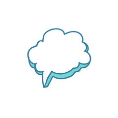 speech bubble doodle icon