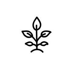 plant doodle icon