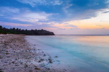 Colorful Maldives Beach sunset