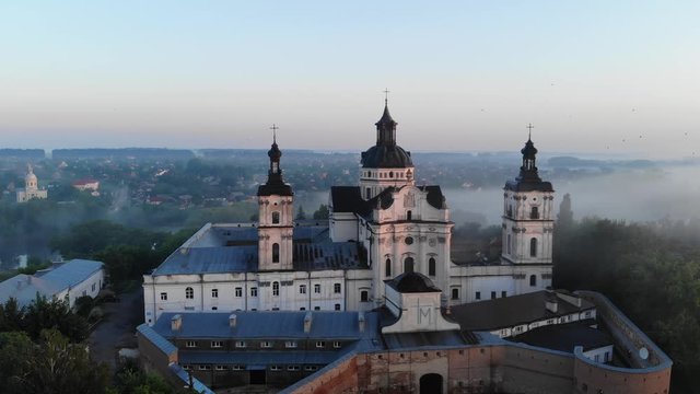 Ukraine Berdichev Summer 2019 Barefoot Carmelite Cathedral aerial