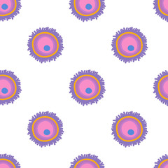 ovum cell seamless doodle pattern