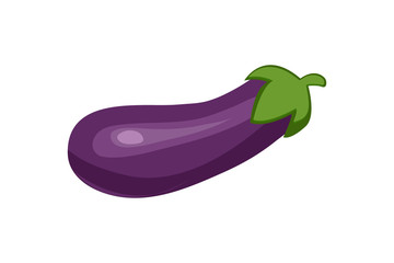 Fresh Eggplant vegetable isolated icon