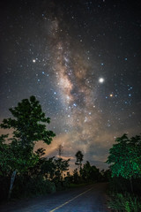 Fototapeta na wymiar Night sky with milky way galaxy
