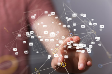 Fototapeta premium mail communication support contact concept service