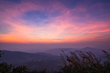 Aerial view, landscape from the top of mountain