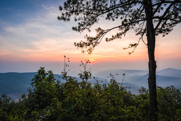 Aerial view, landscape from the top of mountain