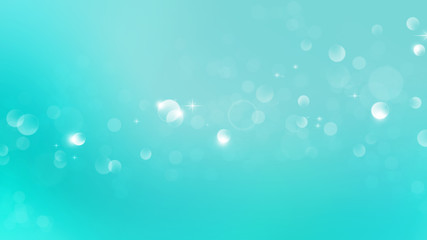 Abstract teal bokeh background 
