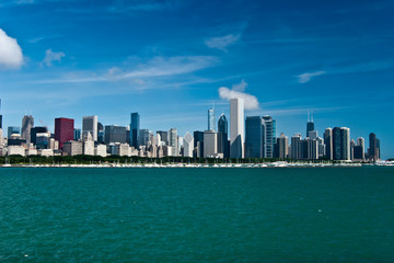 Naklejka premium Panorama of Chicago