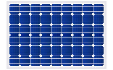 Blue silicon photovoltaic electric solar panel texture Detailed vector illustration