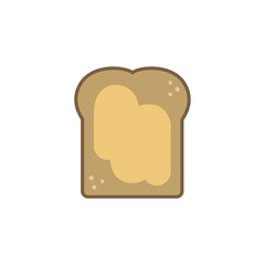 toast with peanut butter vector icon