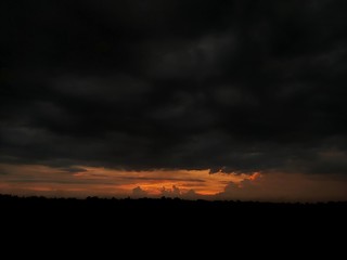 dramatic sky at sunset