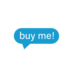 Buy me message icon. Clipart image isolated on white background