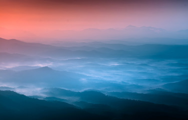 Morning light Amazing mountain scenery, colorful sunlight through mountain Kerala nature beauty,  Travel and Tourism Concept image 
