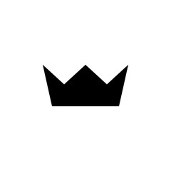 3 point crown simple silhouette icon. Clipart image isolated on white background