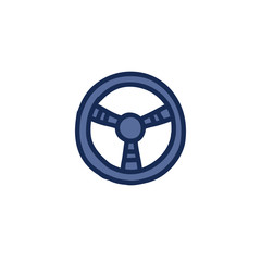 steering wheel doodle icon