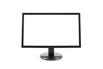 blank screen monitor isolated on white ิbackground