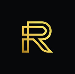  Professional Innovative Initial R logo and RR logo. Letter R RR Minimal elegant Monogram. Premium Business Artistic Alphabet symbol and sign