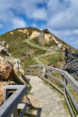 
Fuciño do Porco hiking tour, runs between cliffs on wooden walkways, very touristy, O Vicedo, Lugo, Spain