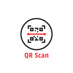 minimal qr code scan badge