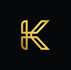 Fototapeta premium Professional Innovative Initial K logo and KK logo. Letter K KK Minimal elegant Monogram. Premium Business Artistic Alphabet symbol and sign