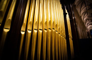 Organ pipes in a church