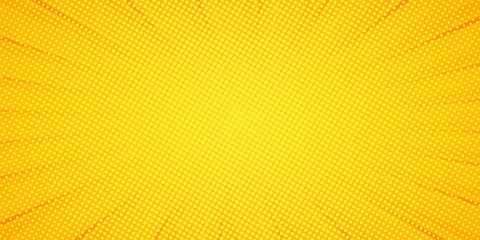 Comic Pop art background. Pattern yellow colored. Comic sunbeam background. Vector EPS 10