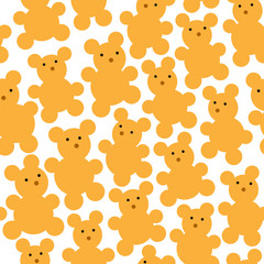 Obraz premium Teddy bears seamless pattern. Repetitive flat design.