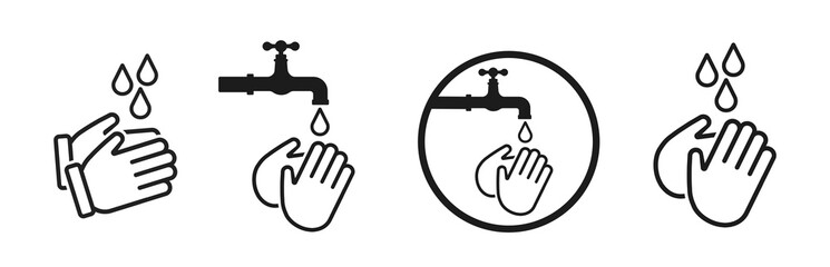 Wash your hands vector icon