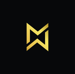 Fototapeta premium Professional Innovative Initial MW logo and WM logo. Letter WM MW Minimal elegant Monogram. Premium Business Artistic Alphabet symbol and sign