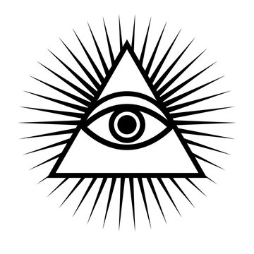 3rd eye symbol. Clipart image isolated on white background
