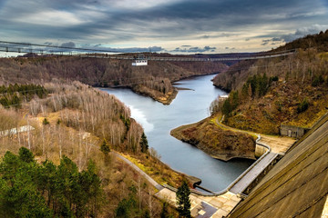 H&auml;ngebr&uuml;cke &uuml;ber der Rappbodetalsperre
