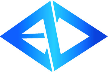 Letter E and letter D logo