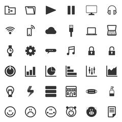 Icon set design for website concept and any gerneral business technology presentation material and advertisement