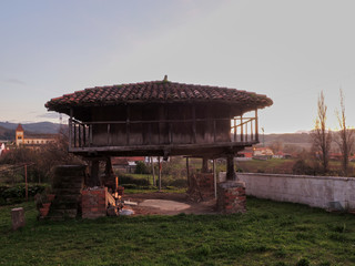A granary in Soto del Barco. Asturias. Spain