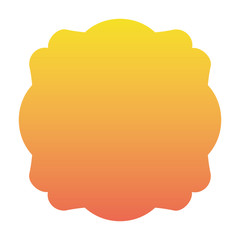 Isolated yellow and orange gradient frame banner vector design