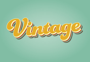 Vintage Layered Text Effect