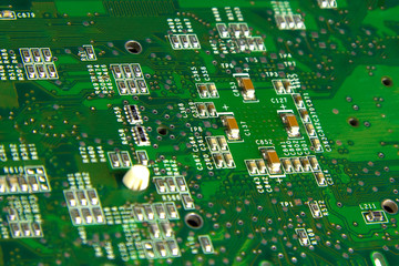 Green printed circuit board background