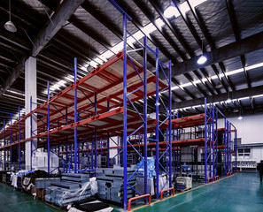 Warehouse of large factory
