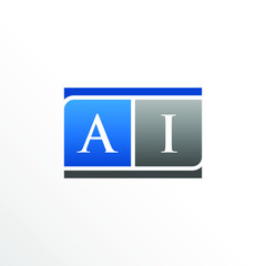 Initial Letter AI Square Logo Design