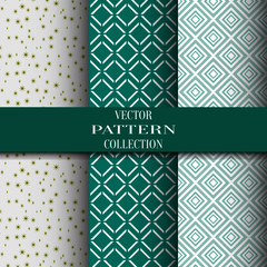 set of Simple vector seamless patterns