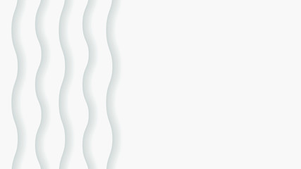 White Wave Abstract Paper Cut Background Desgin Vector Wave Shadow Template