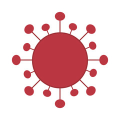 Red Covid 19 virus vector design