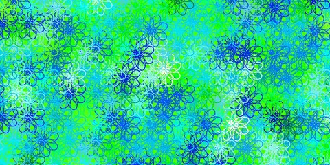 Light Blue, Green vector backdrop with circular arc.