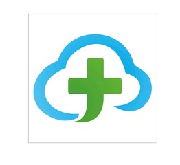 Cloud with Medical Logo Vector Template - Vector
