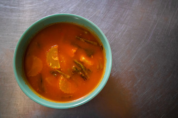 Fish and vegetable curry, Thai food