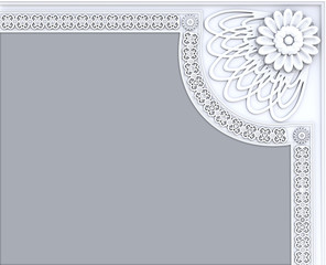 Antique decorative item on the ceiling gypsum molding 3D rendering