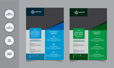 Corporate business flyer design template