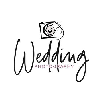 Wedding photography logo template