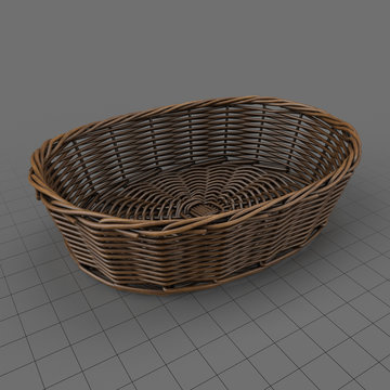Oval wicker basket